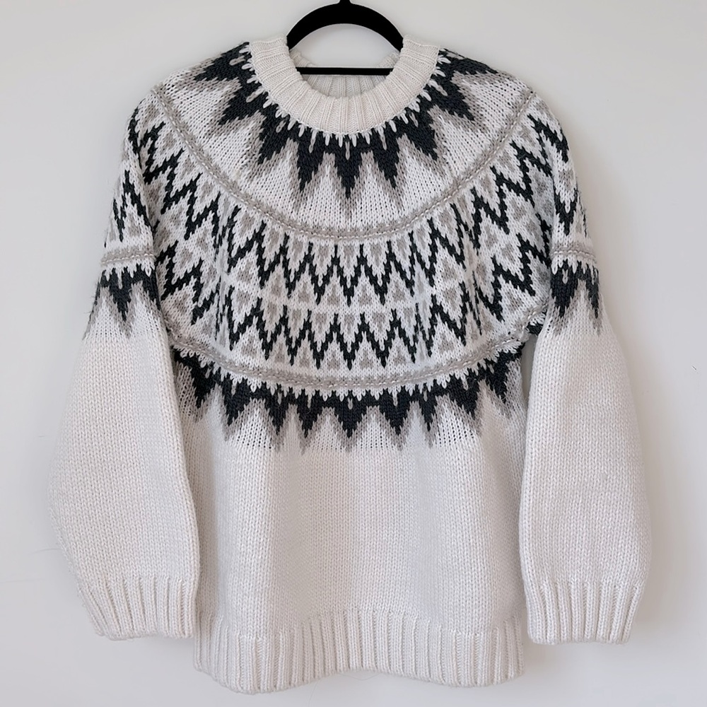 Brand New w Tags! H&M Fair Isle Jacquard Knit Sweater Size S